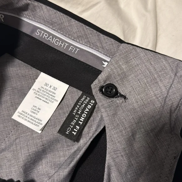 Haggar Men's Premium Stretch Straight Fit Dress Pants - Black 30x32 NWT - Picture 4 of 7